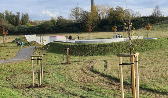 Bepflanzung Skatepark Ostrau Foto: Angelika Leonhardt